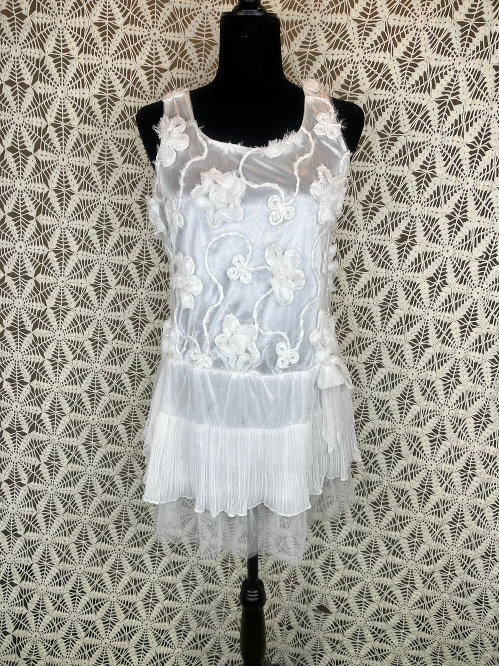 Flora Paris White Floral Mini Dress